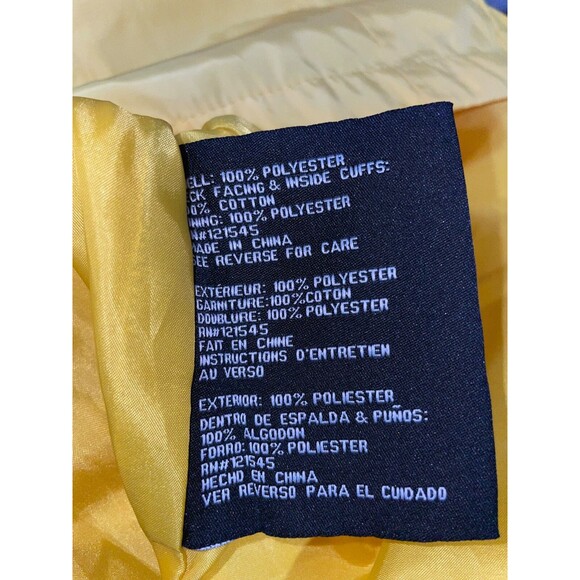 London Fog Women's Rain Coat Parka size L Yellow Preppy Old Money - Picture 12 of 14